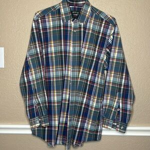 Orvis plaid longsleeve, button-down dress shirt in their heritage wash style